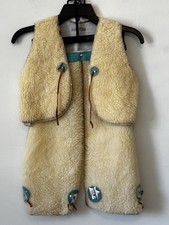 Cowboy Costume Kids Medium Sheriff Halloween Dress Up Sherpa Chaps Vest