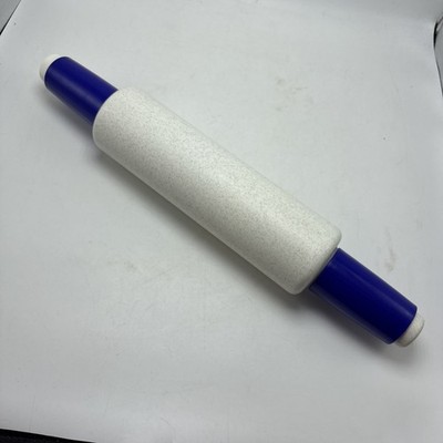 Tupperware Fill-N-Chill Rolling Pin Speckled Bold N Blue Handles Vintage