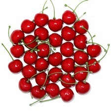 WangLaap 50Pcs Artificial Red Cherries 30mm/1.18inch Simulation 1.18inch,