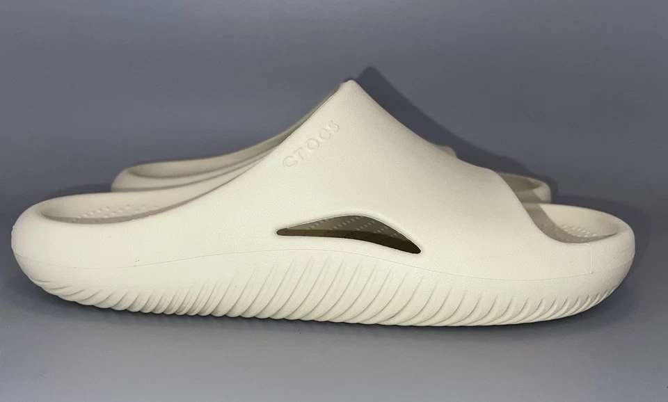 Sandalias Crocs Mellow Recovery Slide para hombre 10 mujeres 12 huesos beige sin cordones cómodas Foto 4 de 4