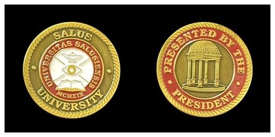 Salus University Presented By The President Challenge Coin 4#A