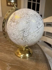 Pink & Gold 11” World Globe with Stand Wedding Book Globe