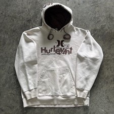 Y2K 2000s Hurley International Cr me graphic hoodie Medium skater Surfwear