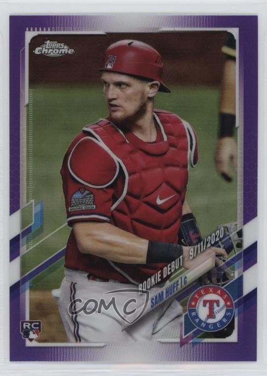2021 Topps Chrome Update Target Rookie Debut Purple Refractor Sam Huff 1g2w
