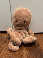 Jellycat Odell Octopus Plush Long Stuffed Animal Apricot Pink Soft
