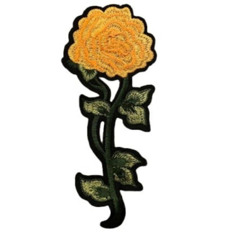 Embroidered Yellow Flower Patch Applique Crafts