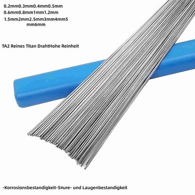 TA2 Reines Titan Draht Ø 0.2mm-6mm Titanschweißdraht Titanium Draht Metalldraht