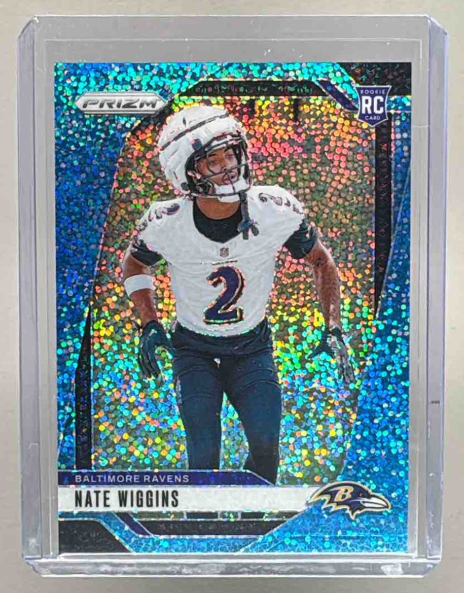 Nate Wiggins 2024 Panini Prizm #380 Blue Sparkle Rookie RC 9/96