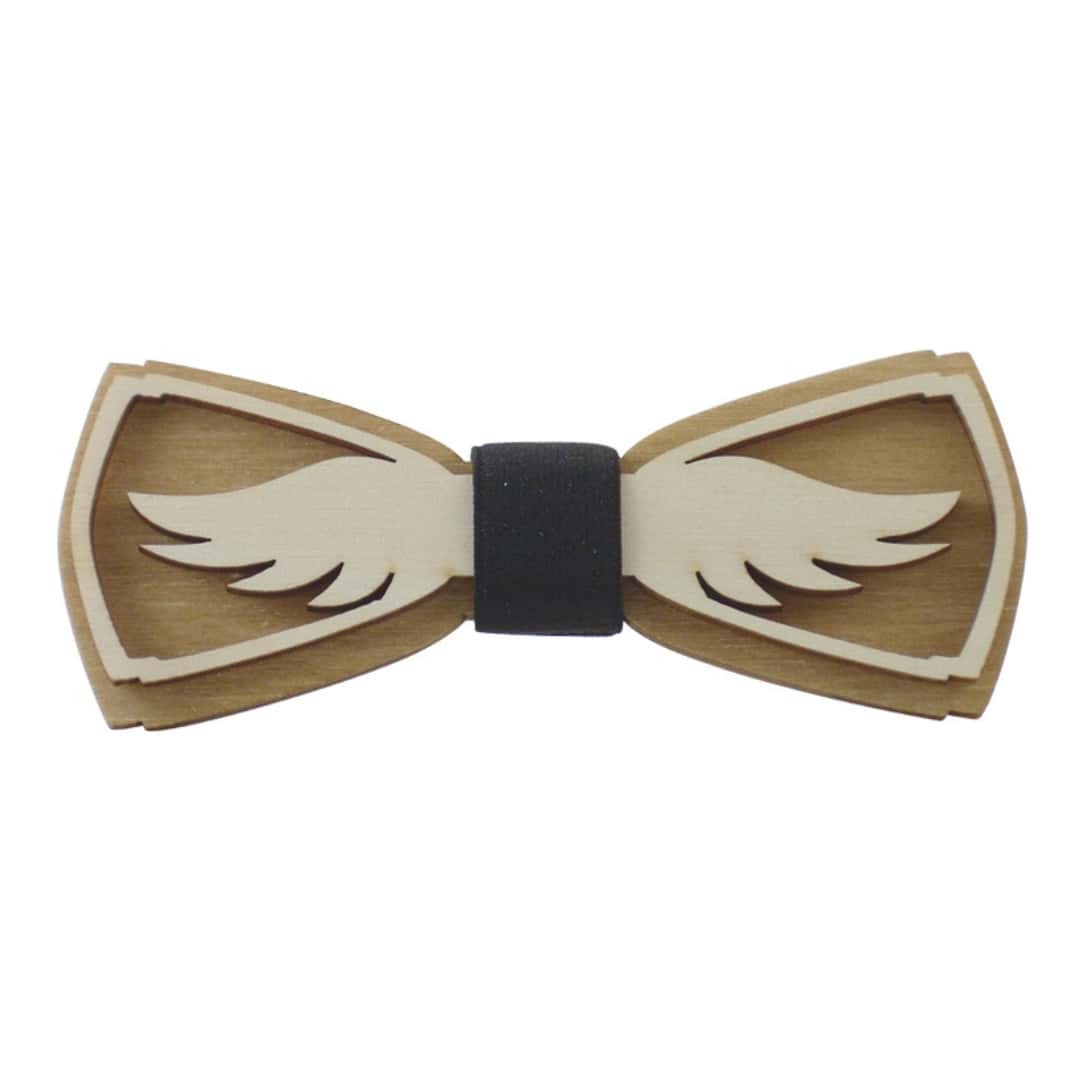 Engraved Wood Bow Tie Barman Dalì The Bars | Decorated Bow Tie Salvador Dalà