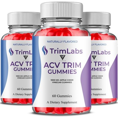 (3 Pack) Trim Life Labs Premium Keto ACV Gummies, TrimLife Labs (180 Gummies)