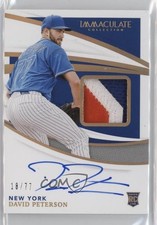 2021 Panini Immaculate Material Jersey Number 18/77 David Peterson Auto 0p5z