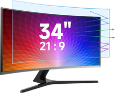 34 Inch 21:9 Monitor Blue Light Filter Desktop Screen Protector, anti Glare Film