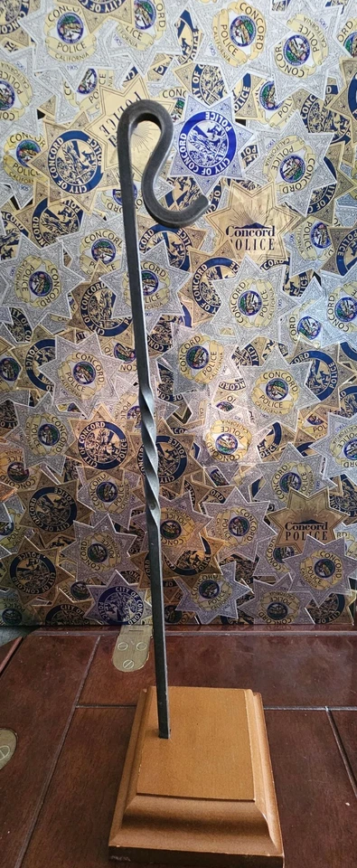 Tucker-Jones House Patience Tavern Puzzle Hand Forged Iron with Wood Stand - Image 4 of 4