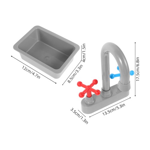 Kitchen Toy Faucet Child Small Sink Model Accessories Kids Play Dishwasher - Picture 7 of 12