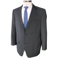 Canali Sport Coat Mens 42 Gray Two Button Double Vent Italy Tailored Jacket