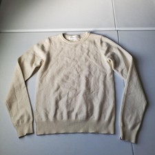 Extreme Cashmere X Sweater Womens Small White Cashmere Crewneck Knit Pullover