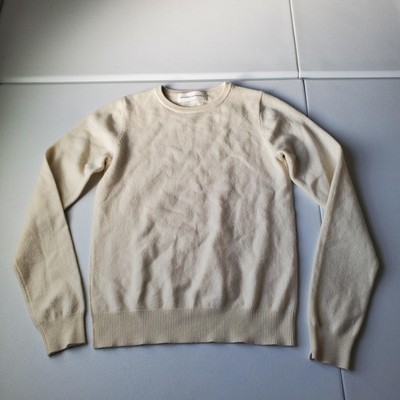 Extreme Cashmere X Sweater Womens Small White Cashmere Crewneck Knit Pullover