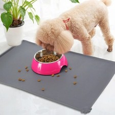 1x Silicone Pet Feeding Mat Waterproof Anti-Slip Cat Dog Bowl Food Placemat US