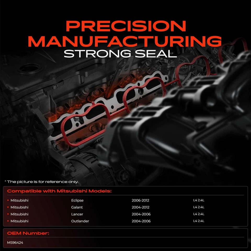 Juego de juntas de colector de admisión de motor inferior y superior para Mitsubishi Outlander Lancer Foto 2 de 4
