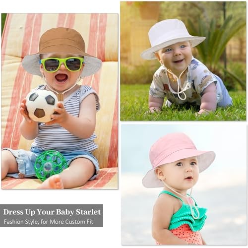 Baby Sun Hat for Boy Girl Toddler Summer Bucket Hat,Kids Sun Protection Beach - Picture 2 of 8