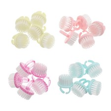  20pcs Fingernail Dust Brushes: Nail Cleaning Brush - Short Circle Grip Finger