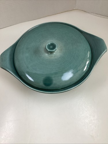 Russel Wright MCM Steubenville SEAFOAM bedeckt Gemüseschüssel mit Deckel Kasserolle türkis