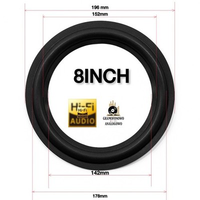 2 Stück Lautsprecher Reparatur Sicke Membran 8 Inch Zoll Ø 195mm Schaumstoff