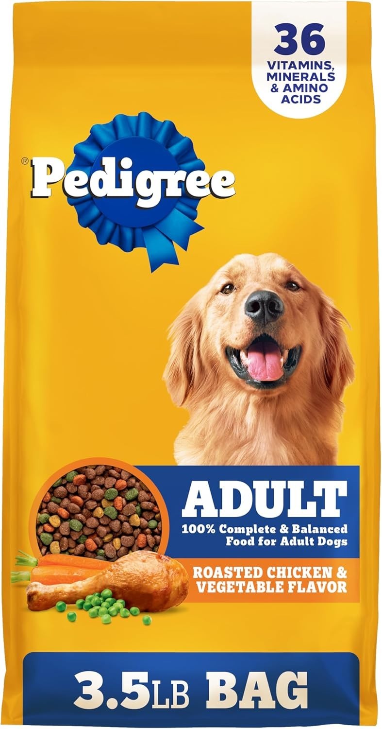 Pedigree Adult Dry Dog Food 3.5lb Roasted Chicken & Vegetable Complete Nutrition