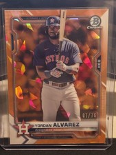 2021 Bowman Chrome Sapphire Edition #26 Yordan Alvarez Orange #/75Astros