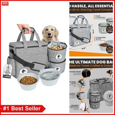 Dog Travel Bag for Supplies Airline Approved Backpack with Collapsible Bowls