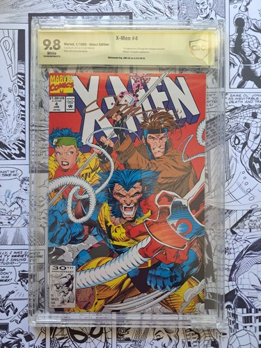 X-Men #4 CBCS 9.8 1st Appearance of Omega Red Gold Signed By Jim Lee Marvel 1992