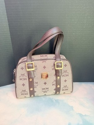 MCM Satchel Small Size Brown 
