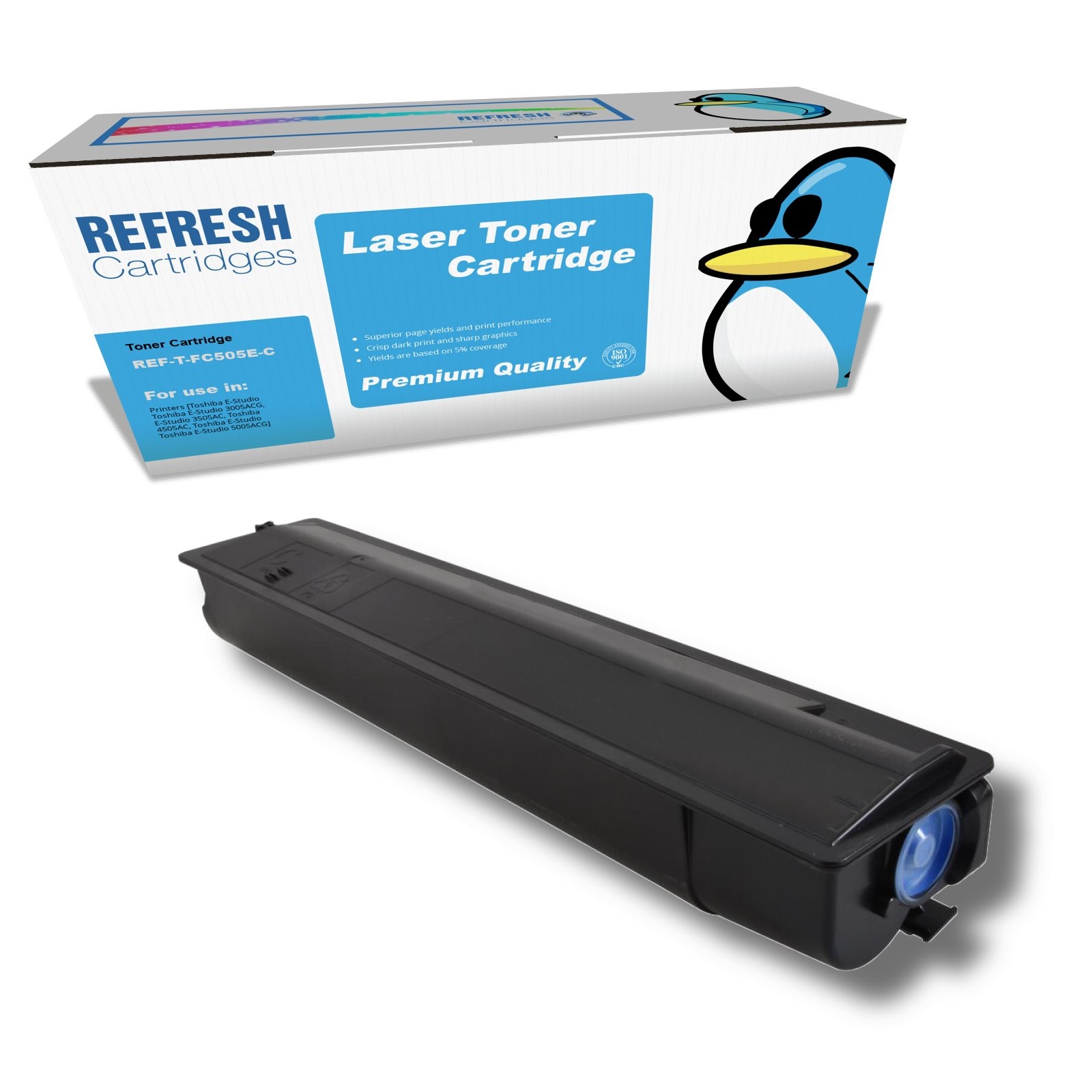 Refresh Cartridges Cyan T-FC505E-C Toner Compatible With Toshiba Printers