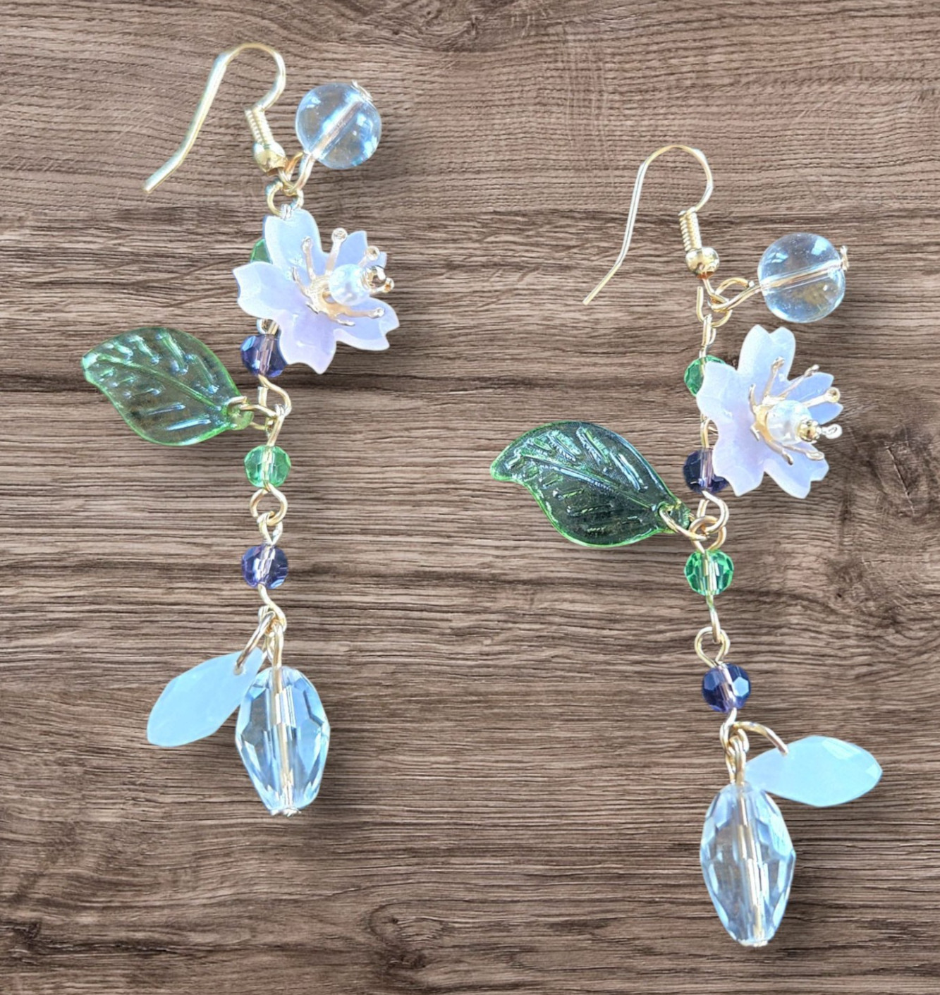 Pink Fairy Flower Dangle Earrings Elegant Floral Drop 2.76 in