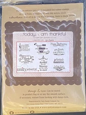 Unity Stamp Co Today I am Thankful Sentiment Kit October 2014 Rubber Craft Set