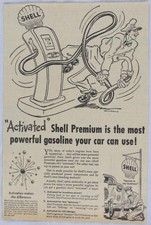 Vintage 1949 SHELL Gasoline Gas Oil Newspaper Print Ad