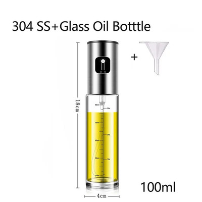 100Ml Oil Sprayer Bottle for Cooking, Food-Grade Olive Oil Glass Sprayer Mister 