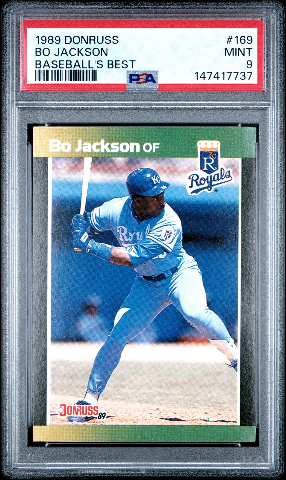 1989 DONRUSS BASEBALL'S BEST #169 BO JACKSON PSA 9