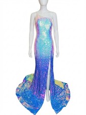 Jovani Jennifer Gown White/blue Ombre