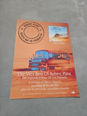 TPEEP396 MAGAZINE ADVERT 11X8'' ROBERT PLANT - SIXTY SIX TO TIMBUKTU 