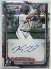 2024 Bowman Mega Box #BMA-KT Kyle Teel Chrome Mojo Refractor Auto White Sox