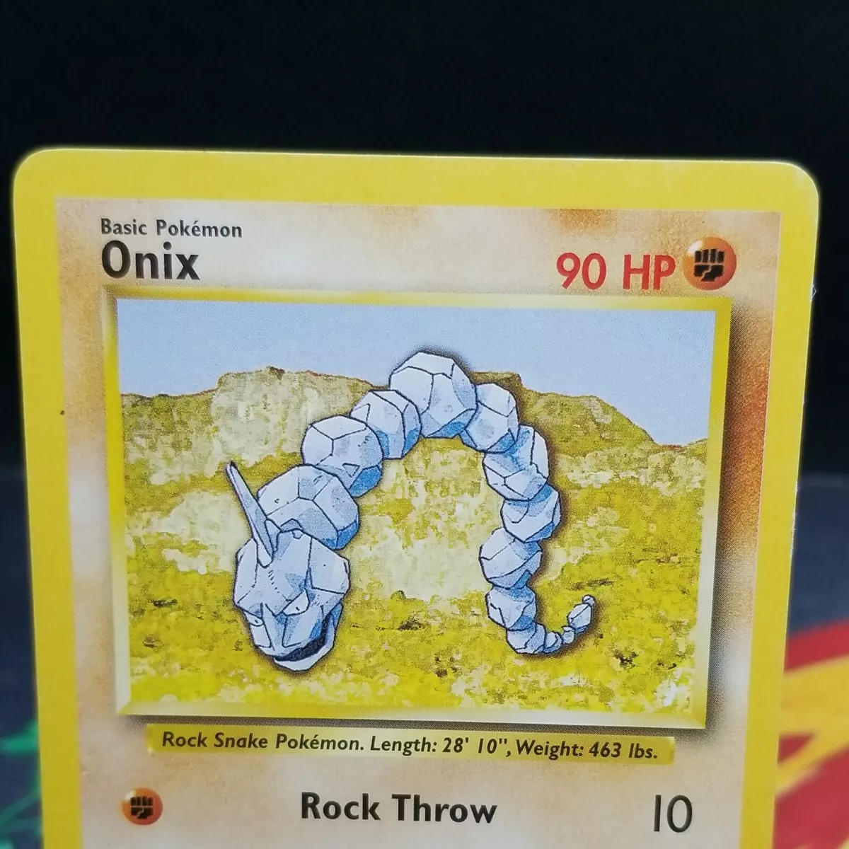 1999-2000 Pokemon Base Set 4th Print Onix 56/102 PSA 9 Mint