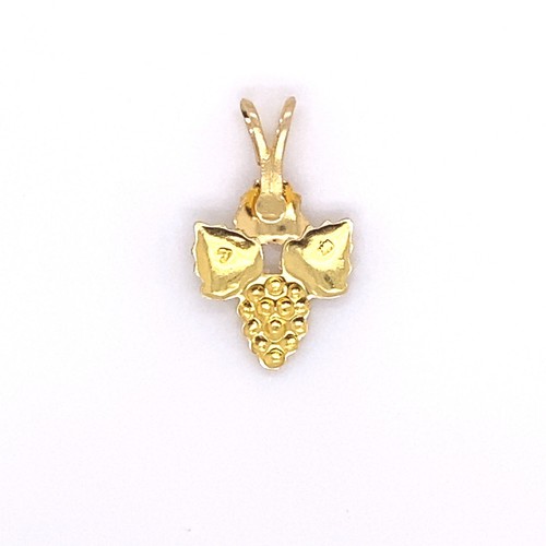 10KT BLACK HILLS GOLD GRAPE LEAF CLUSTER PENDANT .5 GRAMS - Picture 4 of 5