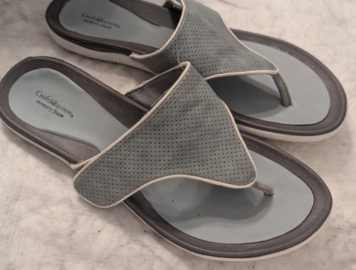 Croft & Barrow CB-Ivy-Light Blue Women’s Thong Slide Sandals 9.5 M - 第 2/10 張圖片