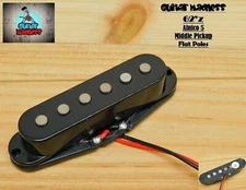 G.M. 62'z Alnico 5 Single Coil Middle RWRP Pickup FLAT POLES (Black)