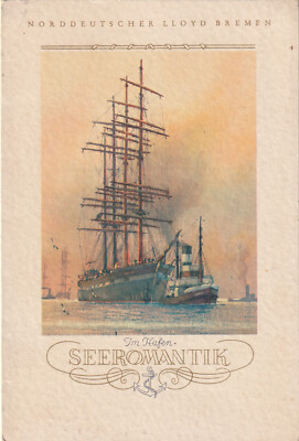 Speisekarte Dampfer Stuttgart Norddeutscher Lloyd Bremen 18 August 1935