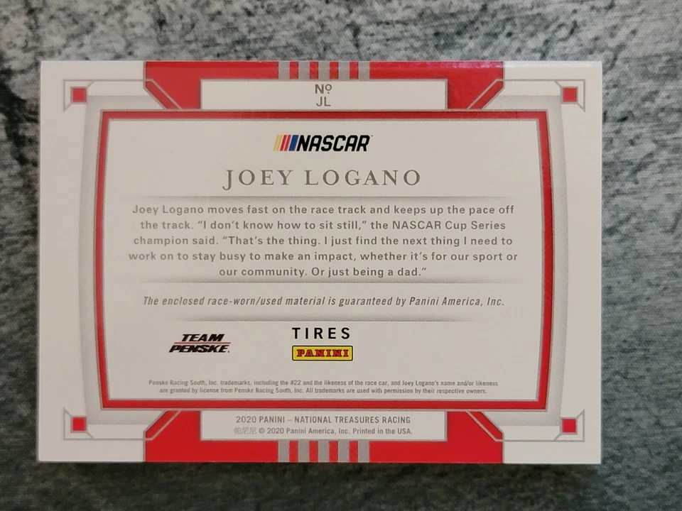 2020 Panini National Treasures JOEY LOGANO Used Tires Booklet # 08/25 🔥💥🔥💥 - Image 3 of 3