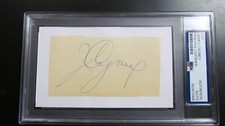 James Cagney signed Cut PSA Encapsulated
