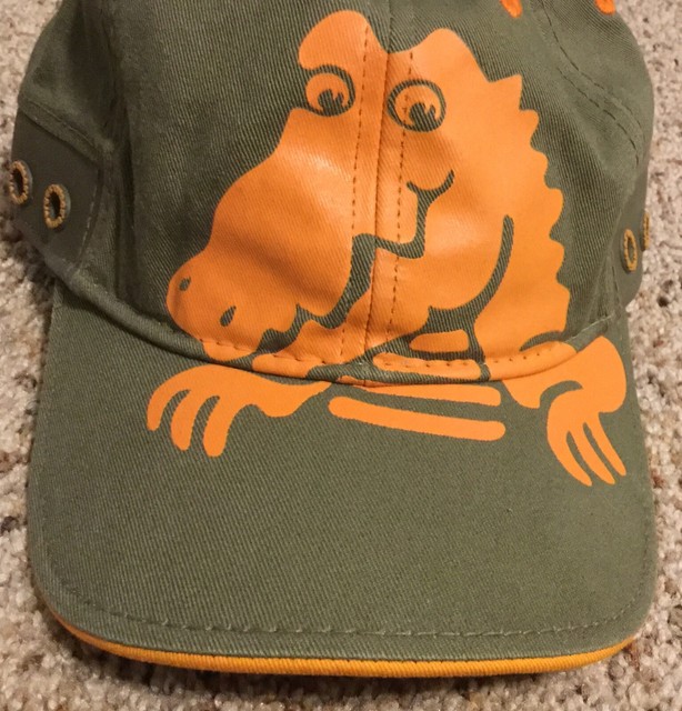CROCS Jibbitz Hat Baseball Cap Crocodile Green /Orange Adjustable Youth