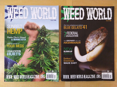 WEED WORLD Issue 144 & 145 (2 Magazine Lot)  2020 Hemp/Legalization/Blue Gelato 